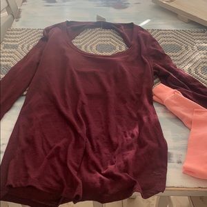 Open back long sleeve VS shirt